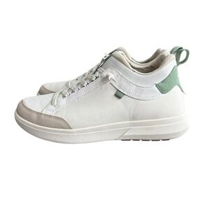 Tropicfeel Mens White Hdry Waterproof Lace Up Sneakers Shoes Size 9.5